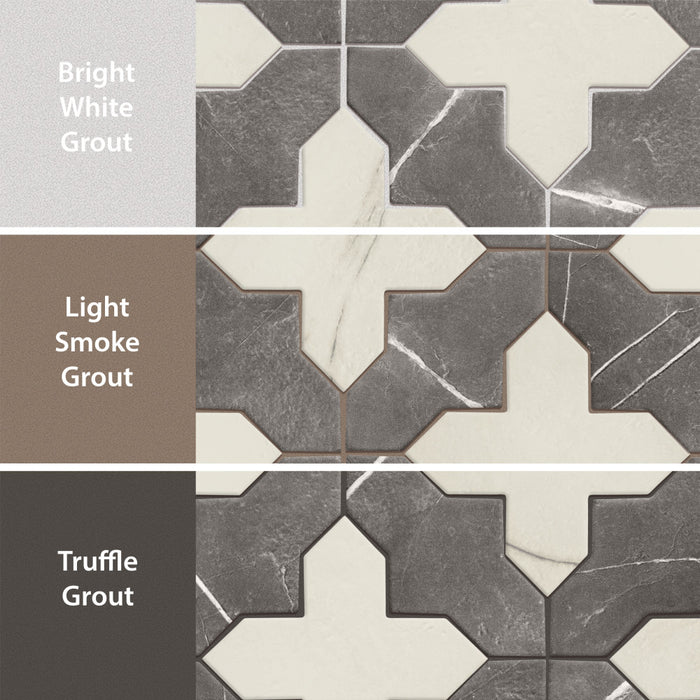 Istanbul Porcelain Templar Shield Night with Day Cross Tile Mixed 5