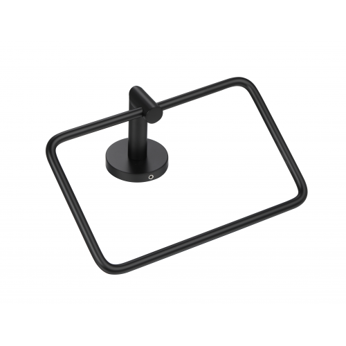 Paradise Bathworks Arcadia Zinc Towel Ring Matte Black 2