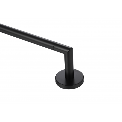 Paradise Bathworks Arcadia Zinc Single Towel Bar Matte Black 9