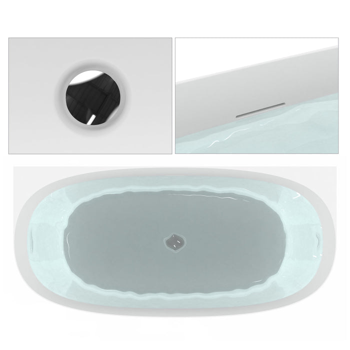 White Acrylic Bathtub
