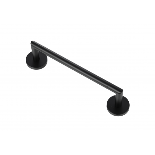 Paradise Bathworks Arcadia Zinc Single Towel Bar Matte Black 11