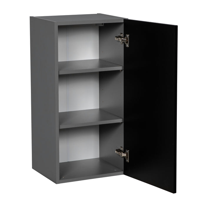 Wallkitchens Wood Black Matte Wall Cabinet Black Matte 2