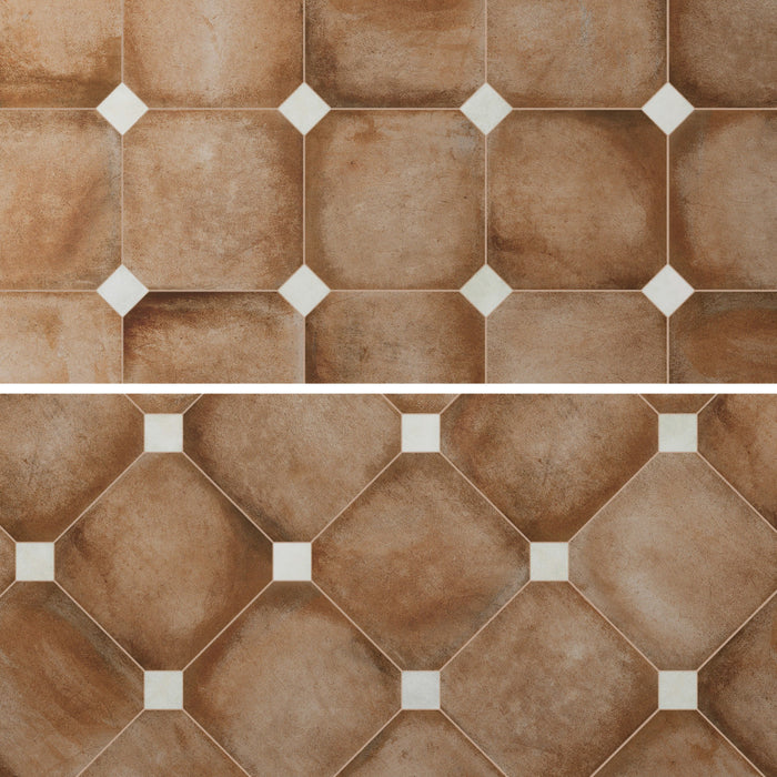 Laverton Porcelain Octagon Natural with Taco Nieve Tile Matte 7