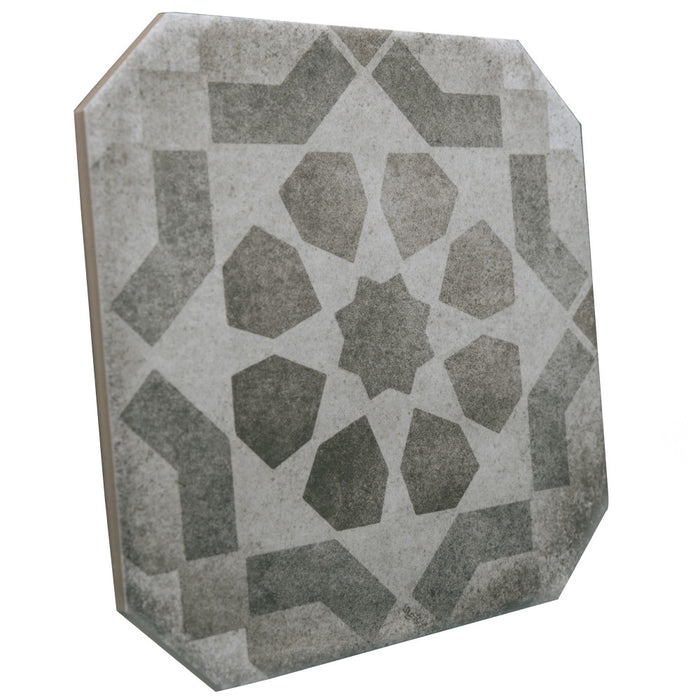 Laverton Porcelain Octagon Deco Sombra with Taco Gris Tile Matte 11