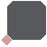 Vaudeville Porcelain Octagon Antracita with Taco Pink Tile Matte 3