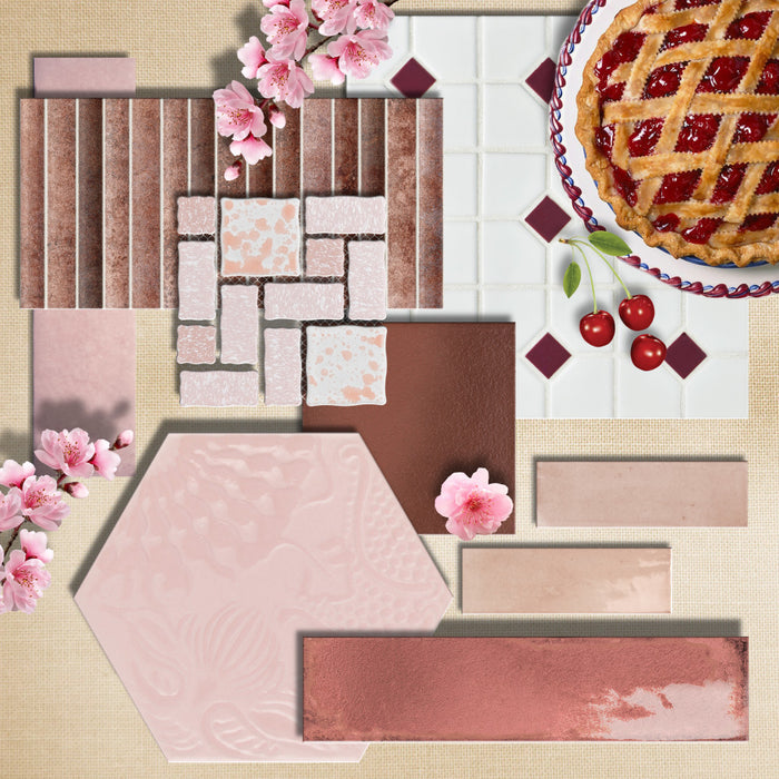 Heritage Porcelain Rose Tile Mixed 8