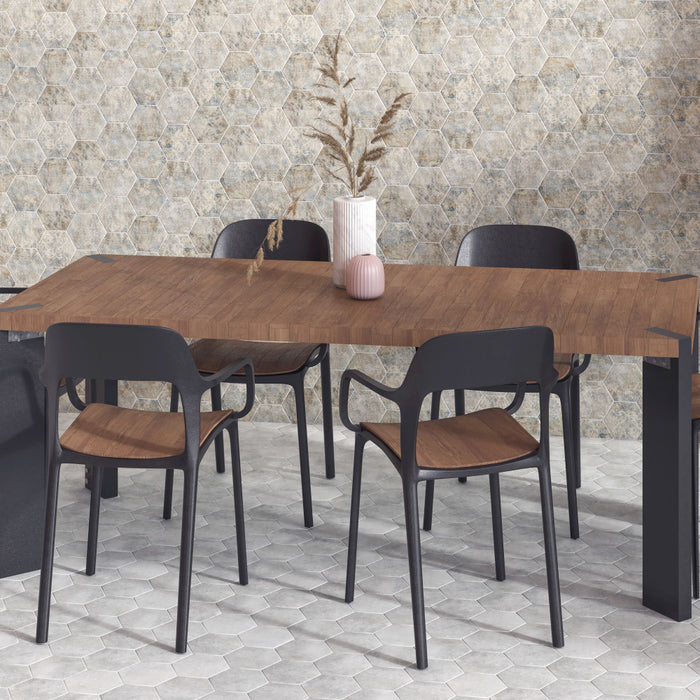 Tivoli Porcelain Hex Tapestry Tile Matte 6