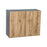 Wallkitchens Wood Natural Teak  Wall Cabinet Natural Teak 1