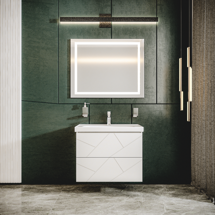 Picasso Wood White Matte Bathroom Vanity White Matte 2