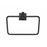 Paradise Bathworks Rapture Zinc Towel Ring Matte Black 1
