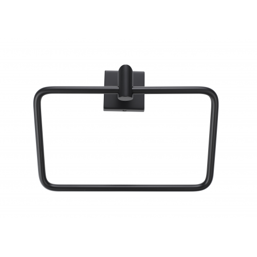 Paradise Bathworks Rapture Zinc Towel Ring Matte Black 1
