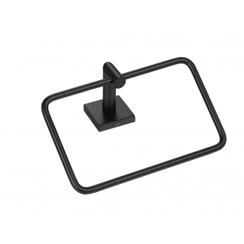 Paradise Bathworks Rapture Zinc Towel Ring Matte Black 2