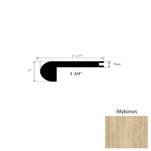 Odyssey Vinyl Mykonos Flush Stair Nose Urethane Ceramic Bead
 1