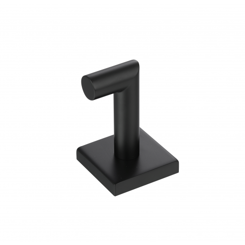 Paradise Bathworks Rapture Zinc Robe Hook Matte Black 1