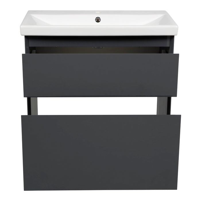 Elit Wood Graphite Glossy Bathroom Vanity Graphite Glossy 4