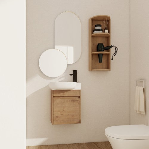 Plywood Imitative Oak Bathroom Vanity Imitative Oak 1