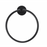 Paradise Bathworks Utopia Zinc Towel Ring Matte Black 1