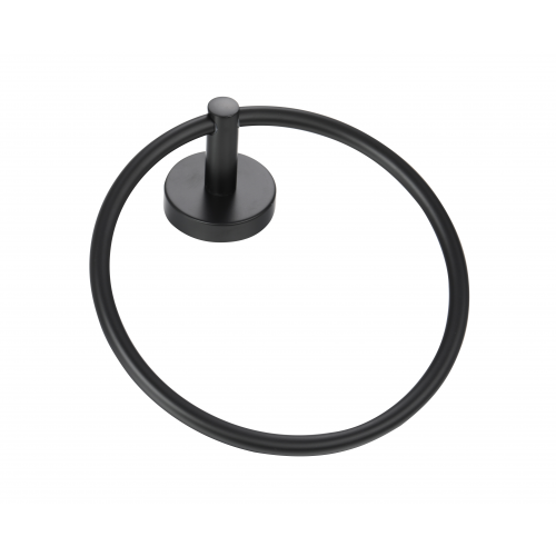Paradise Bathworks Utopia Zinc Towel Ring Matte Black 2