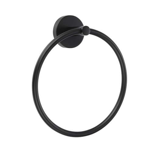 Paradise Bathworks Utopia Zinc Towel Ring Matte Black 3
