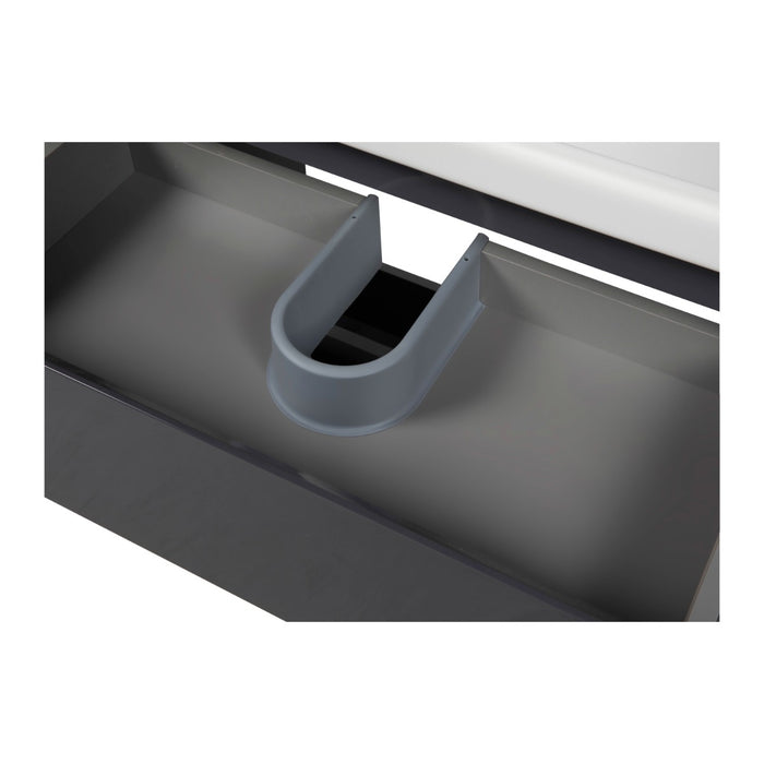Elit Wood Graphite Glossy Bathroom Vanity Graphite Glossy 6