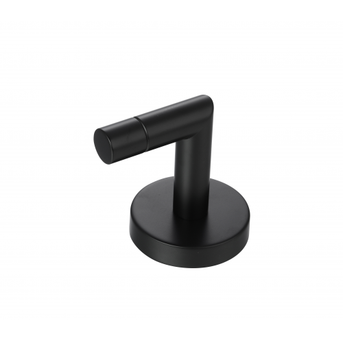 Paradise Bathworks Utopia Zinc Robe Hook Matte Black 1