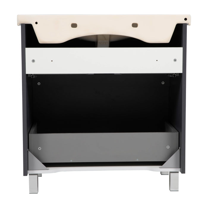 Elit Wood Graphite Glossy Bathroom Vanity Graphite Glossy 7