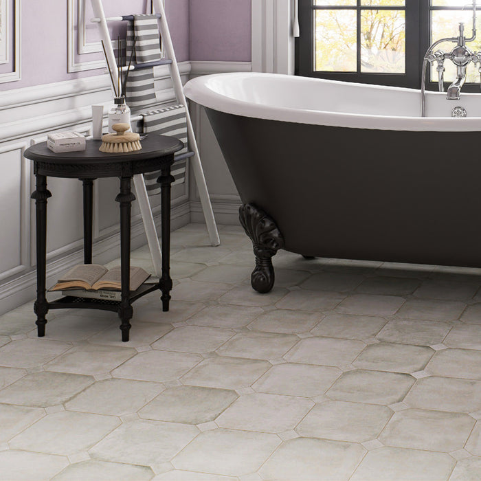 Laverton Porcelain Octagon Nieve Tile Matte 2