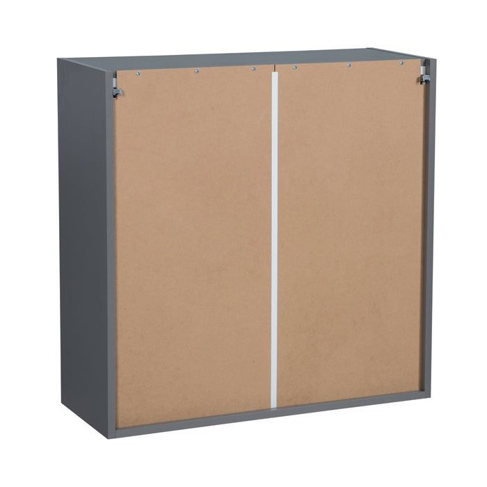 Wallkitchens Wood Grey  Wall Cabinet Grey 2