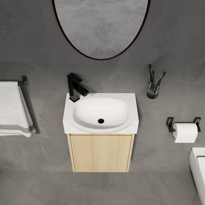 Wood Oak Bathroom Vanity Oak 2