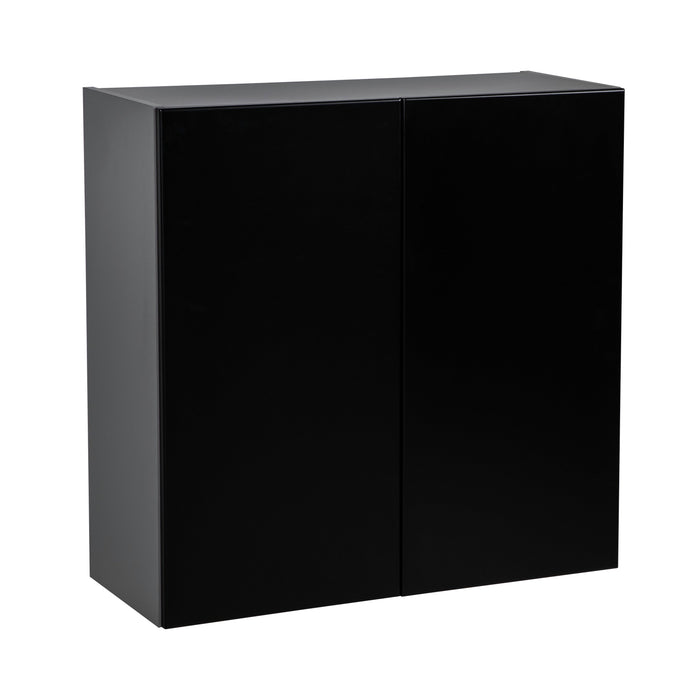 Wallkitchens Wood Black Matte Wall Cabinet Black Matte 1