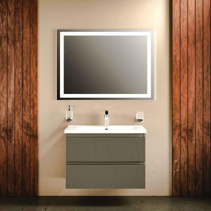Edison Wood Gray Matte Bathroom Vanity Gray Matte 2