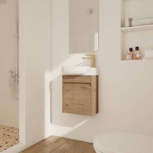 Plywood Imitative Oak Bathroom Vanity Imitative Oak 1