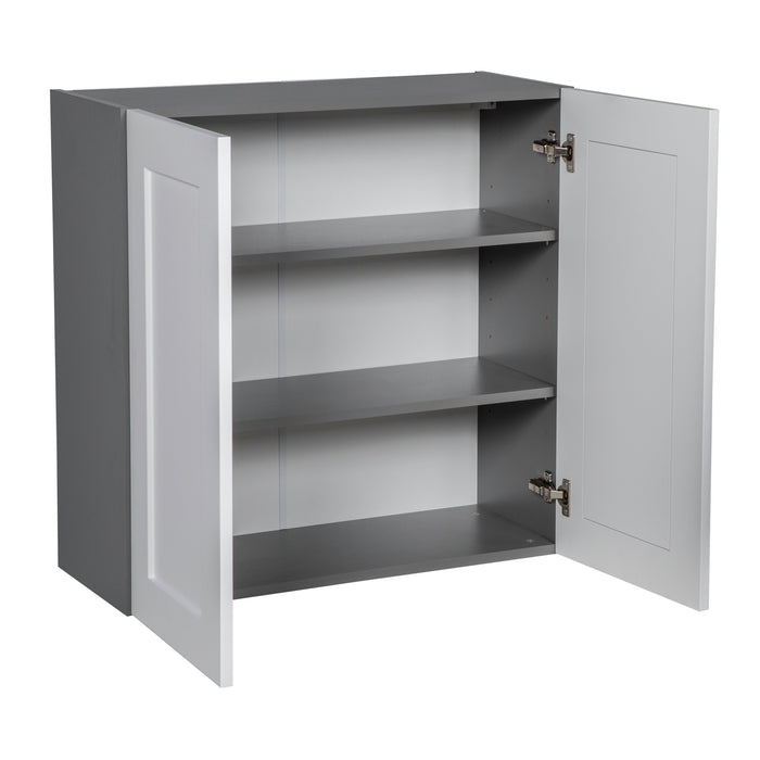 Wallkitchens Wood White Matte Wall Cabinet White Matte 2