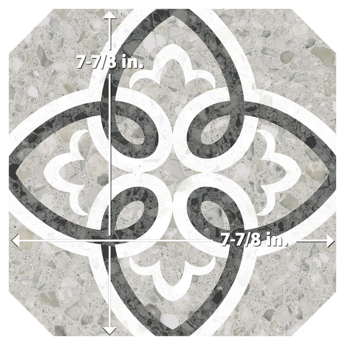 Riviera Porcelain Octagon Garde Gris Tile Matte 7