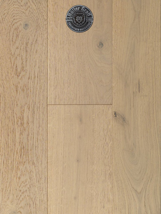 Alba Wood Pale Cream Engineered Hardwood Wire Brushed 1