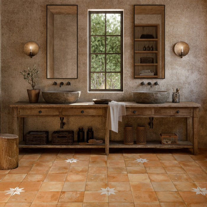 Kings Porcelain Nonna with White Corner Star Tile Mixed 2