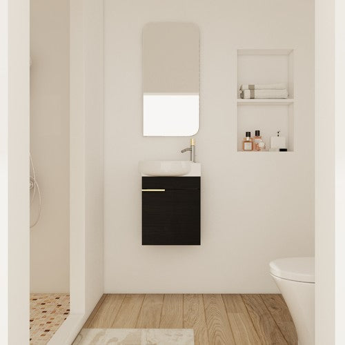 Plywood Black Chestnut Bathroom Vanity Black Chestnut 2