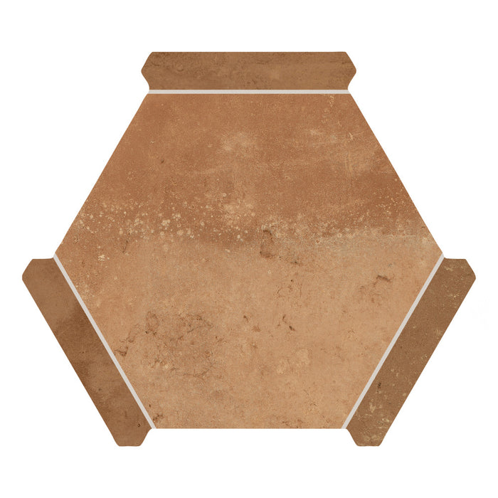 Doscotto Porcelain Panal Rosso with Clay Picket Tile Matte 3
