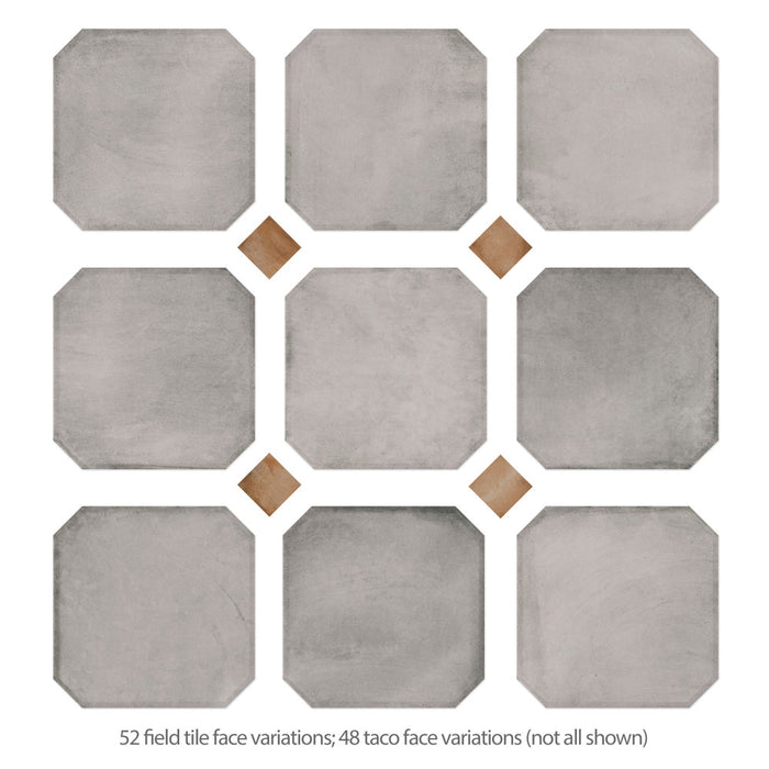 Laverton Porcelain Octagon Gris with Taco Natural Tile Matte 4