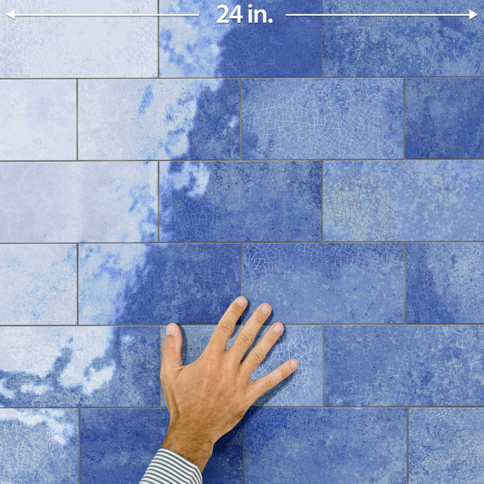Myst Ceramic Blue Lava Tile Glossy 9