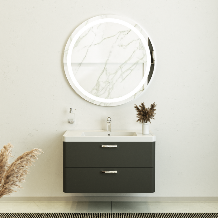 Fiona Wood Gray Matte Bathroom Vanity Gray Matte 2