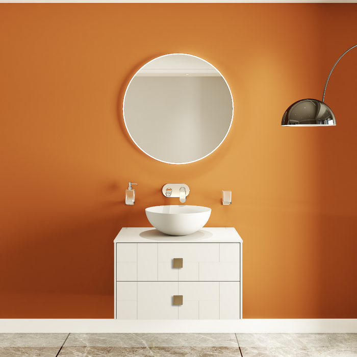Dune Wood White Matte Bathroom Vanity White Matte 2