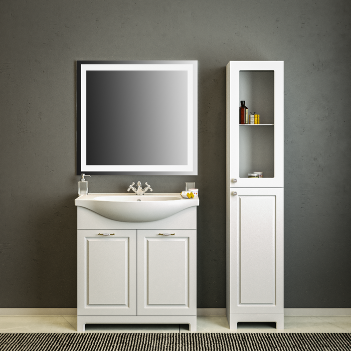 Classic Wood White Matte Bathroom Vanity White Matte 2