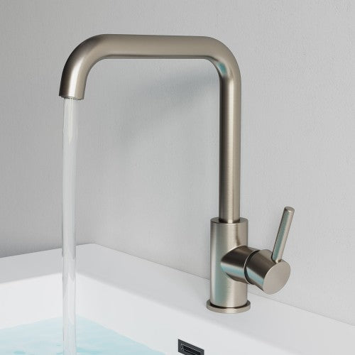 Brushed Nickel Brass Bathroom Faucet 1