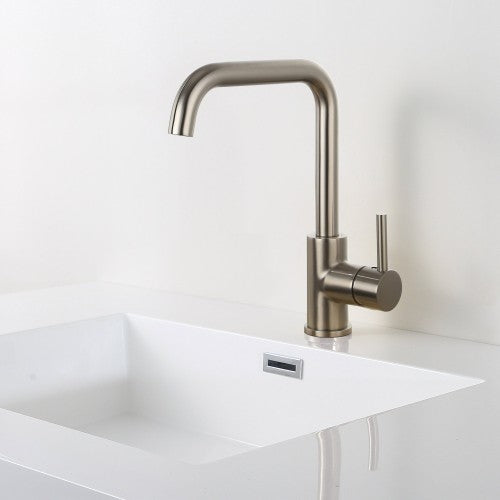 Brushed Nickel Brass Bathroom Faucet 2