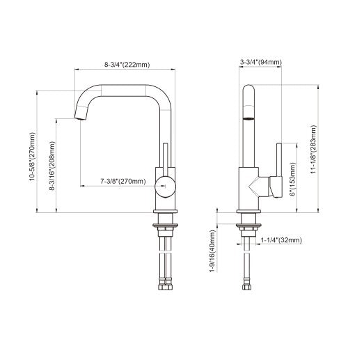 Brushed Nickel Brass Bathroom Faucet 9