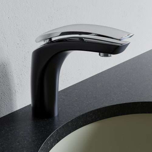Chrome / Black Brass Bathroom Faucet 7