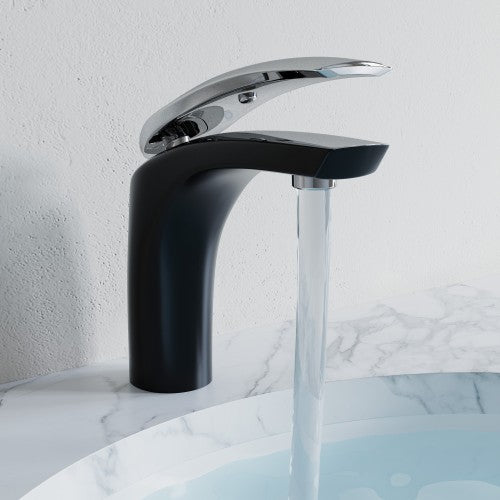 Chrome / Black Brass Bathroom Faucet 1
