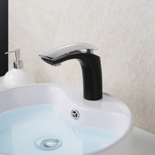 Chrome / Black Brass Bathroom Faucet 2