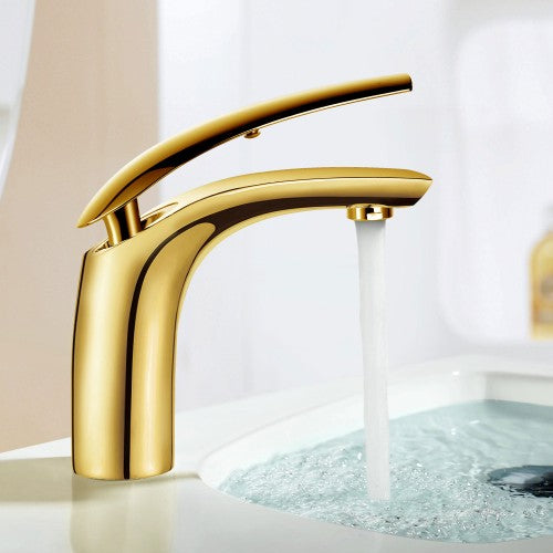 Gold Brass Bathroom Faucet 1